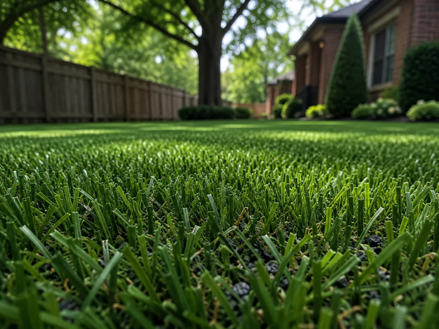 Artificial turf installation detail