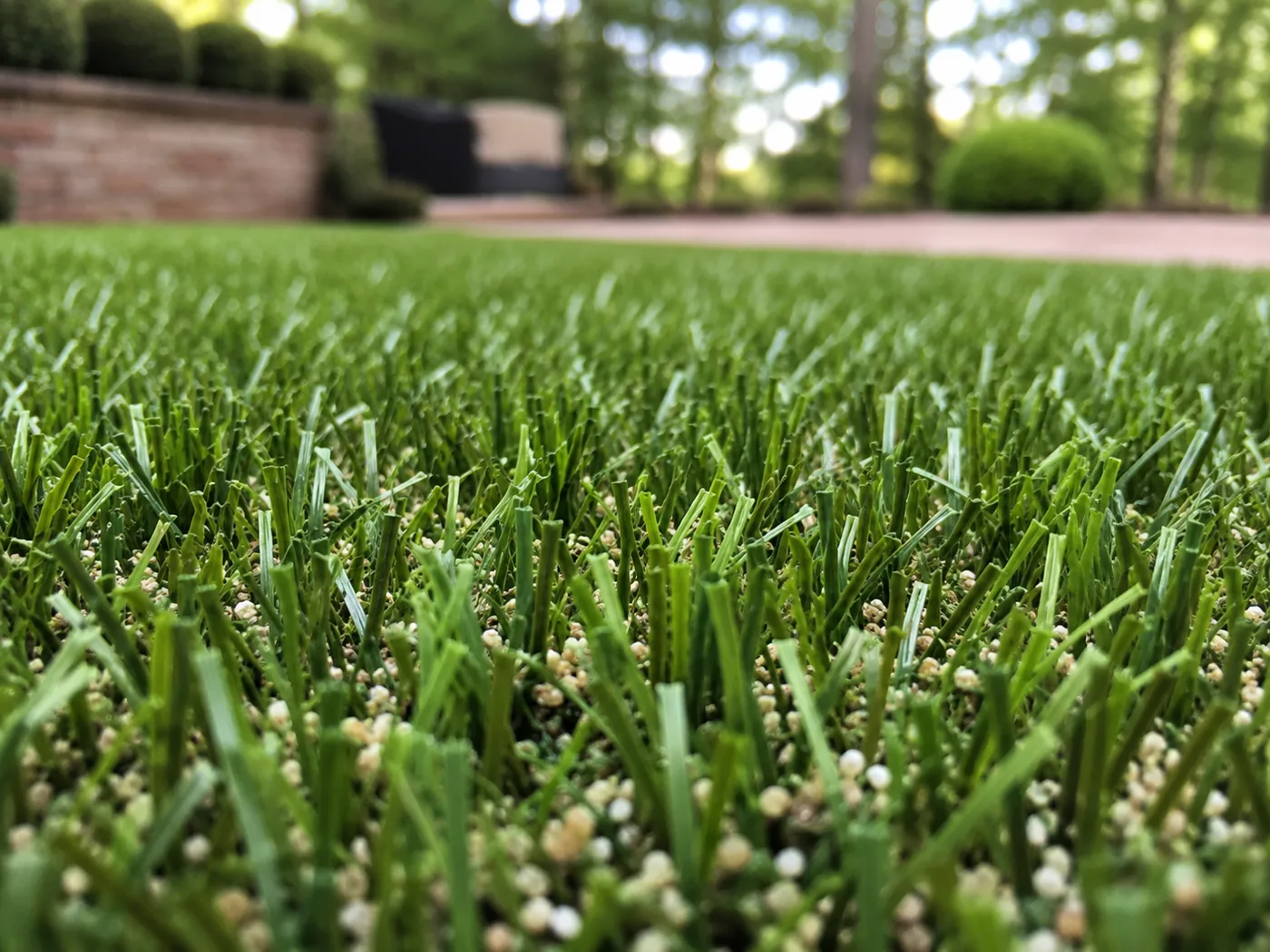 Artificial turf installation detail