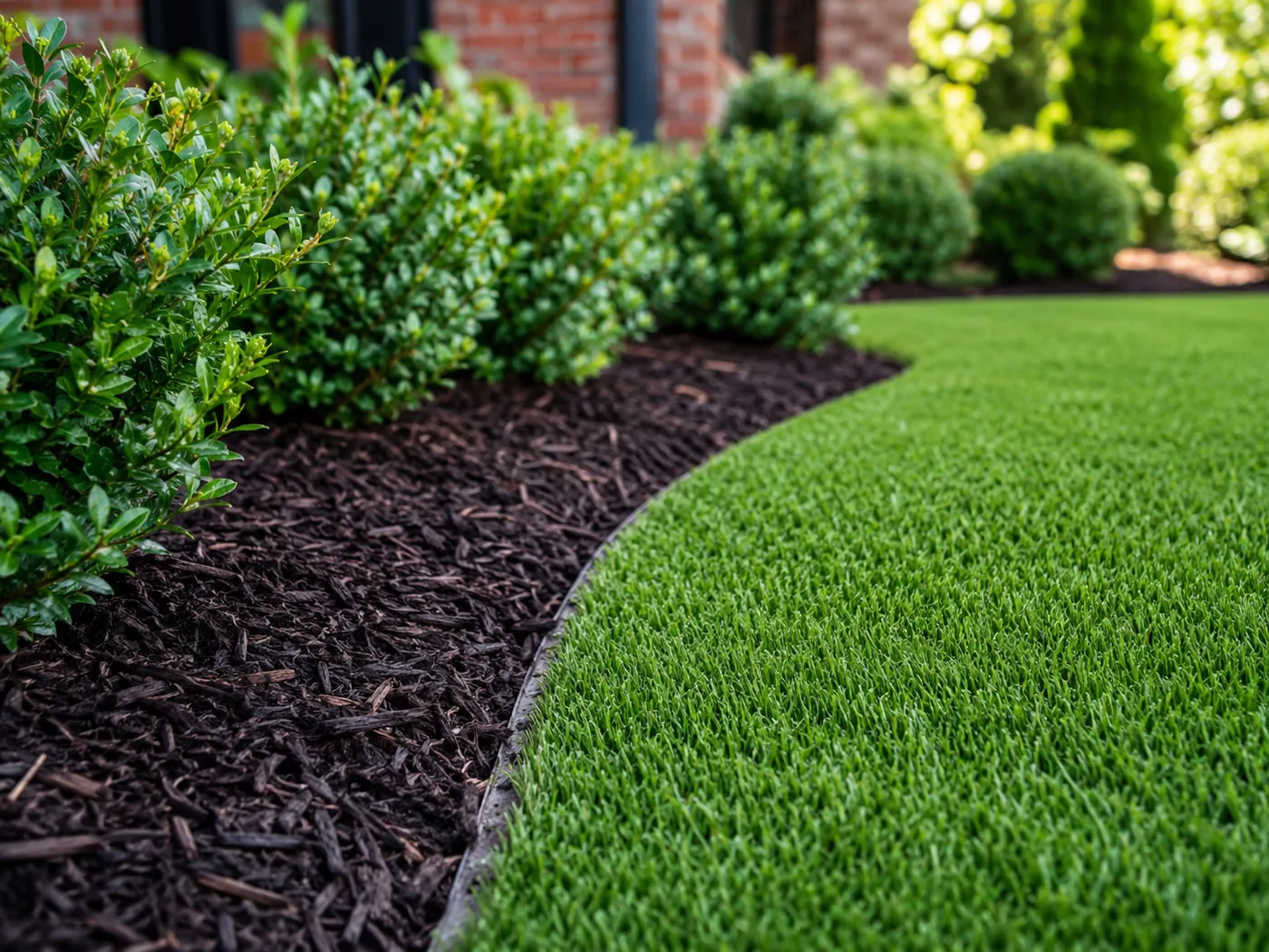 Artificial turf installation detail