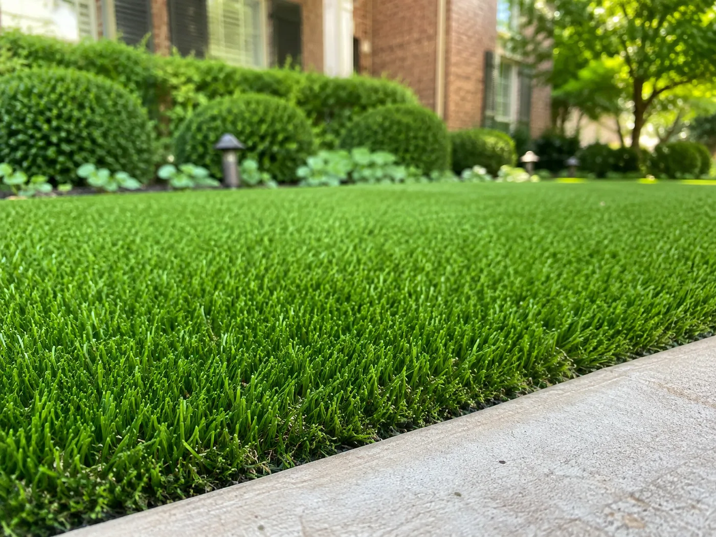 Artificial turf installation detail