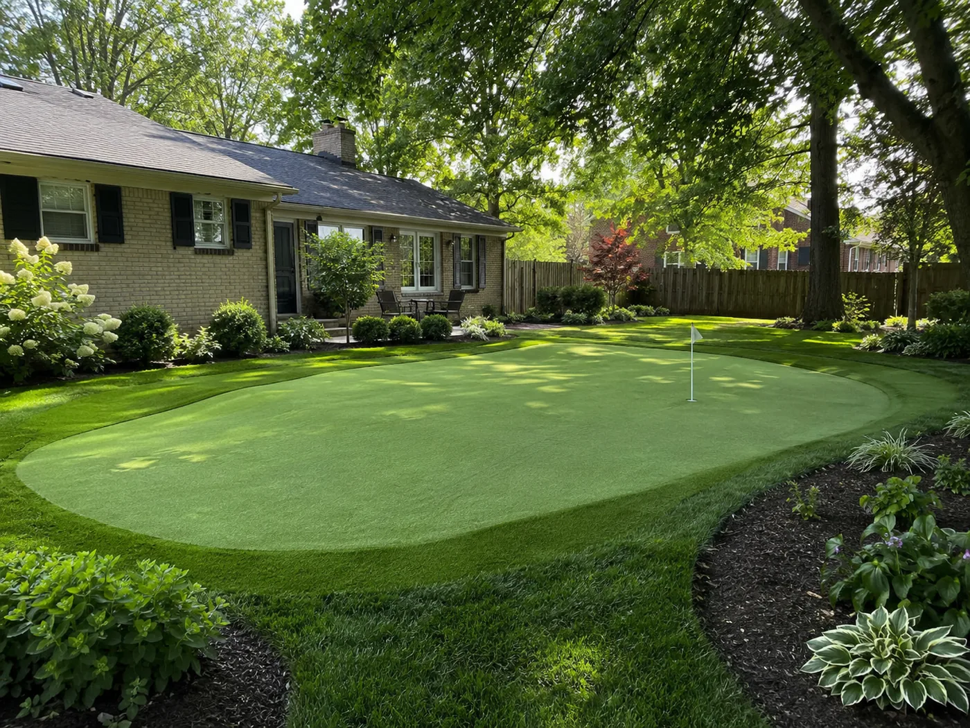 Backyard putting green Lexington KY