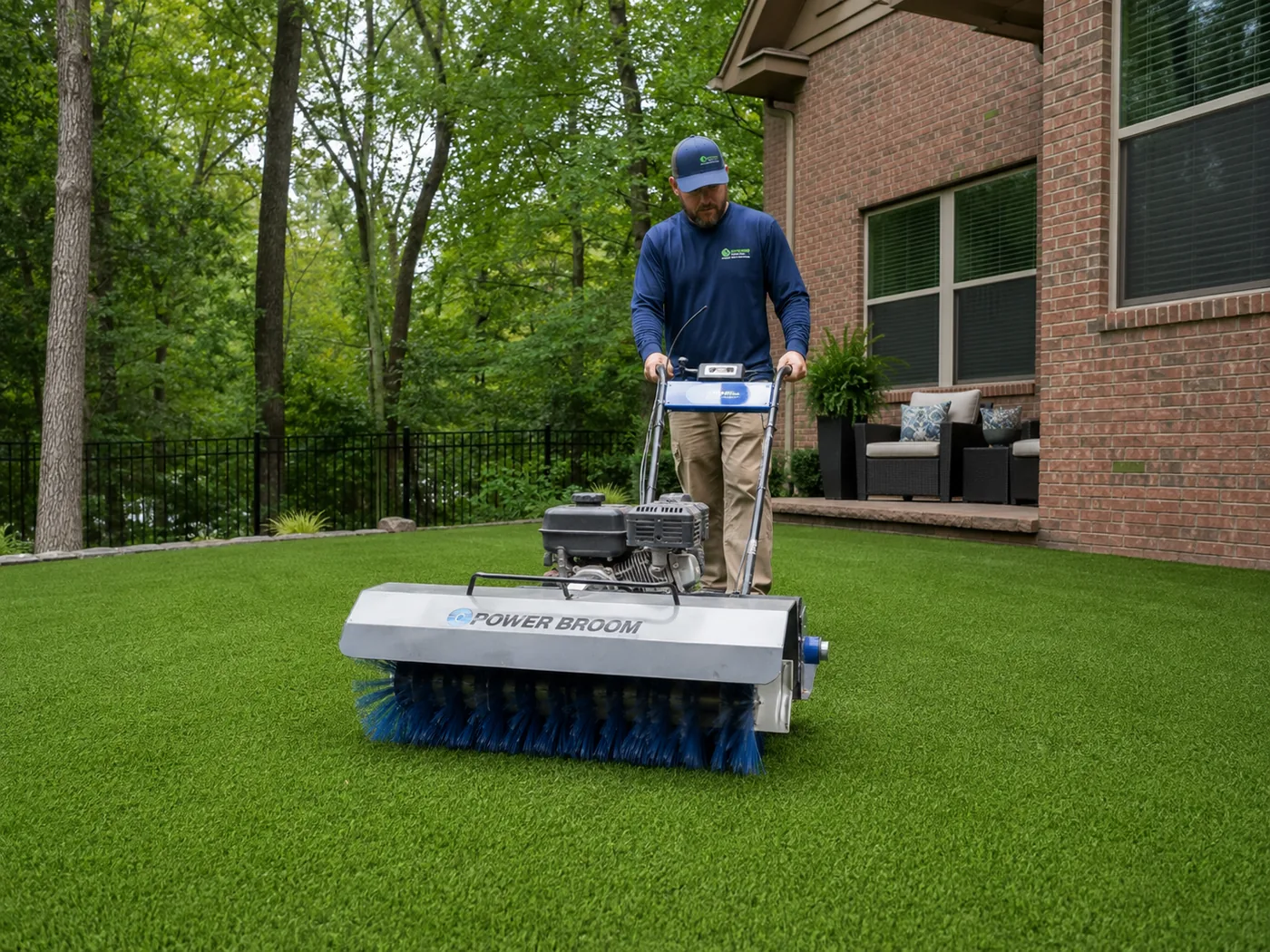 Artificial turf installation detail