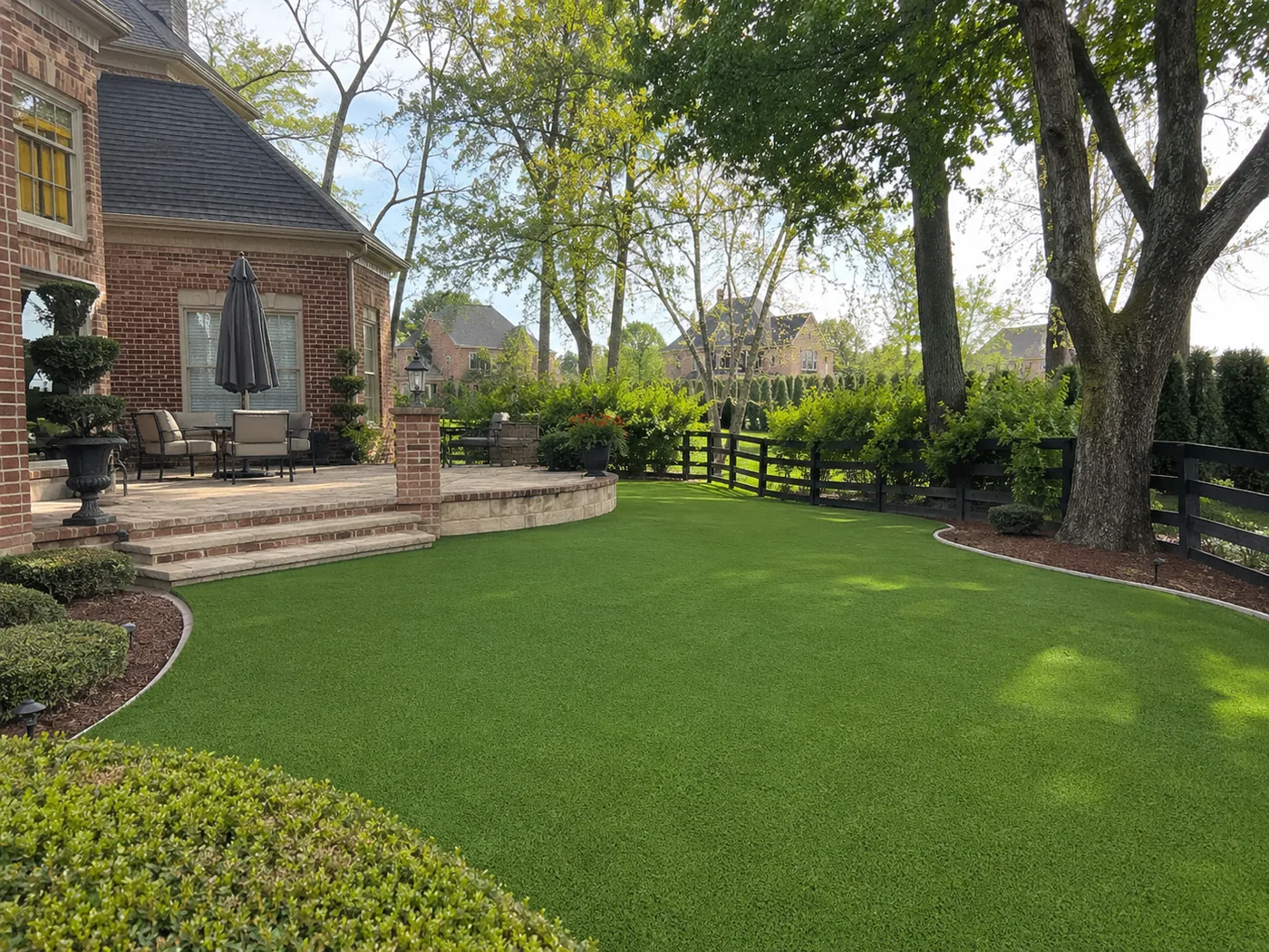 Artificial turf installation detail