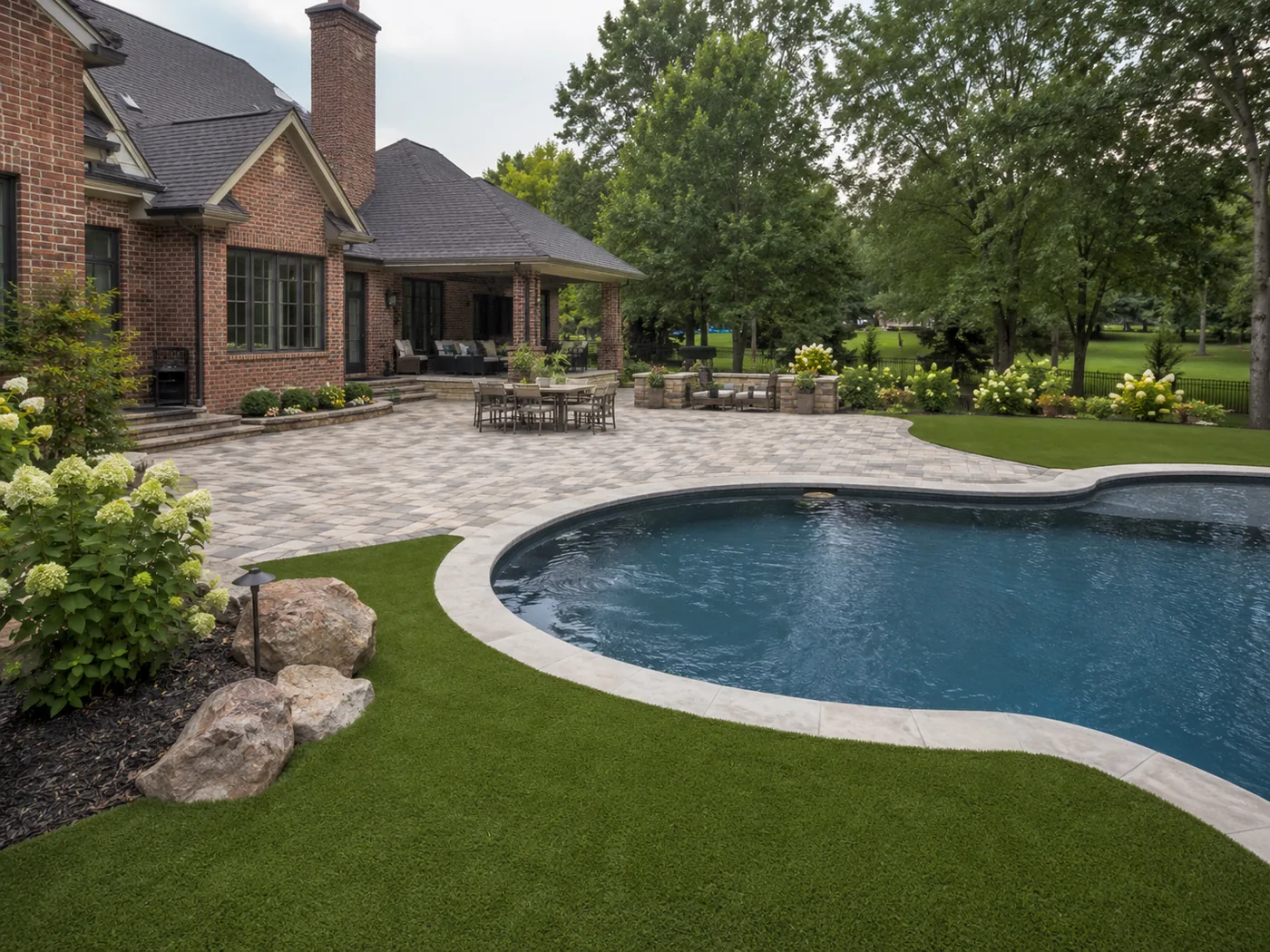 Artificial turf around pool Lexington KY