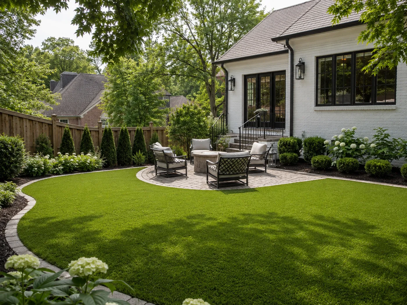 Artificial grass lawn in Lexington KY