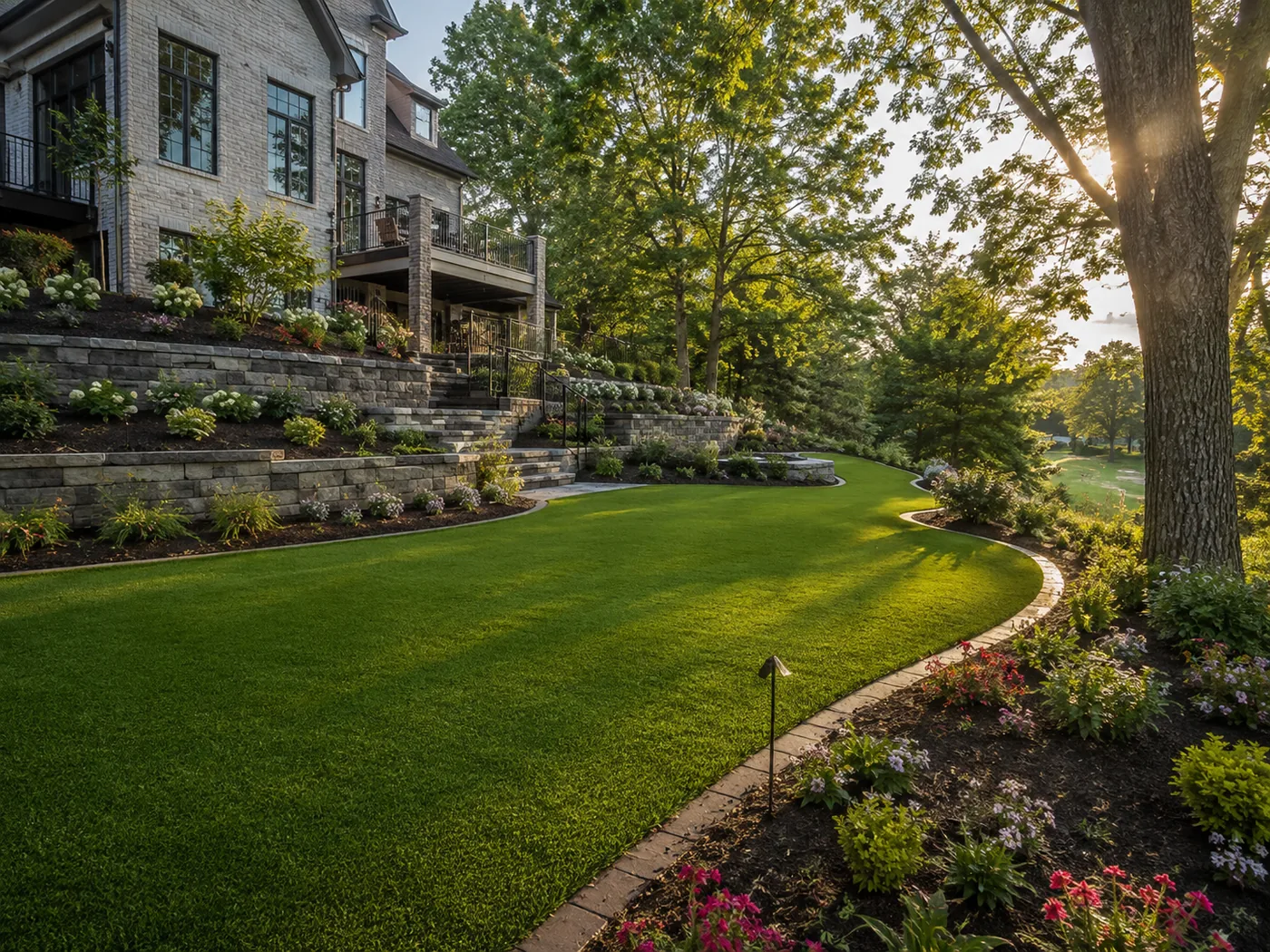 Artificial grass lawn in Lexington KY