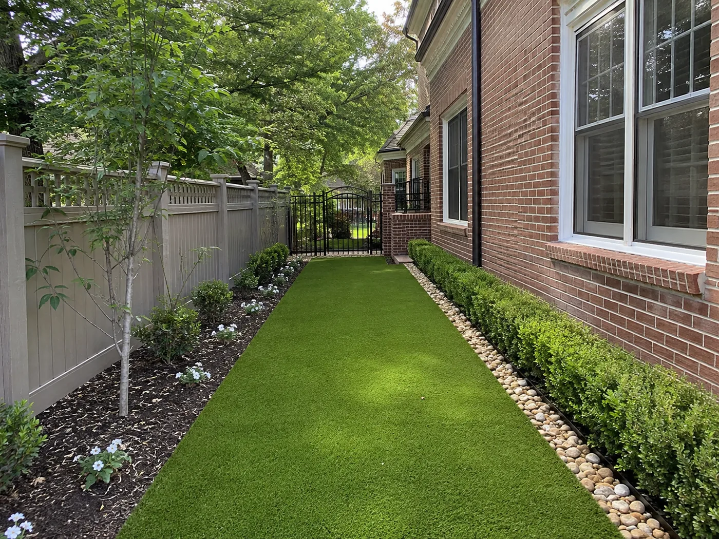 Artificial grass lawn in Lexington KY